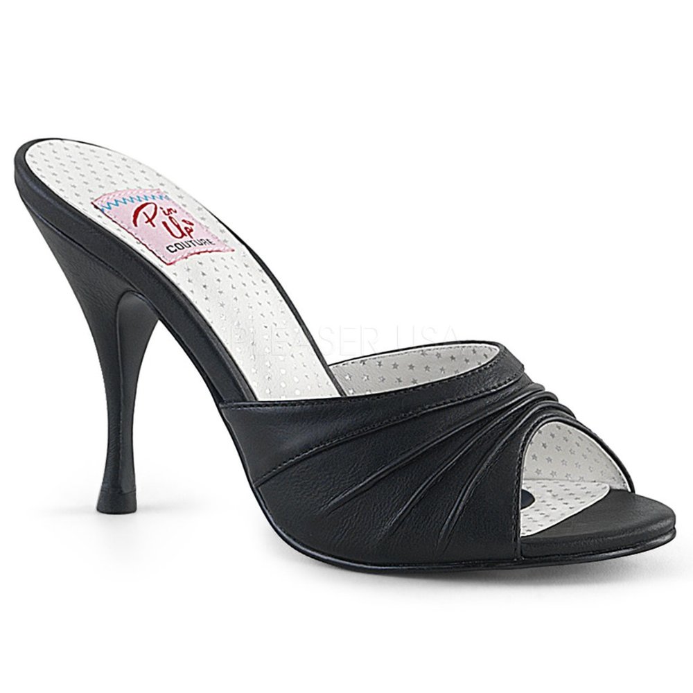 Pin Up Couture Classic 1950s Mules Springolators US6 - Monroe, Black